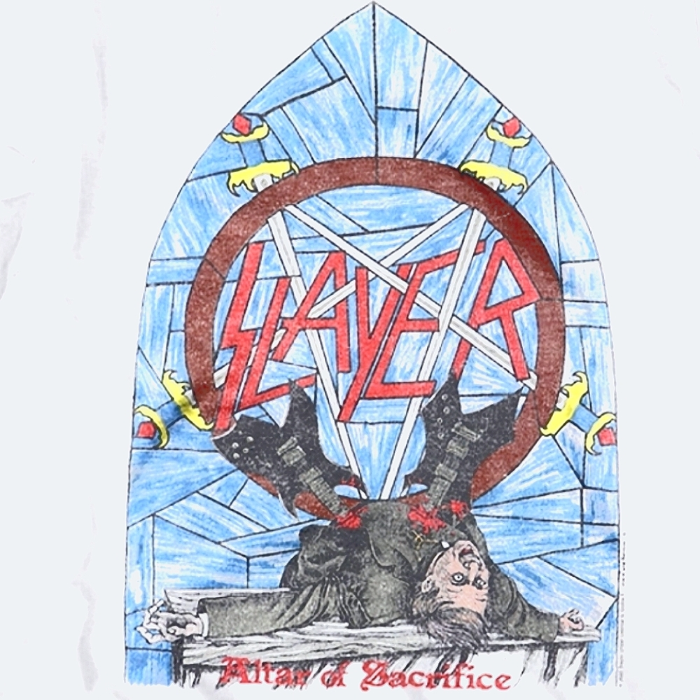 Slayer Altar of Sacrifice Heavy Metal White Shirt - Picture 2 of 3